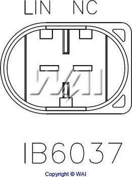 WAI IB6037 - Регулятор напряжения, генератор autosila-amz.com