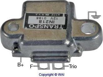 WAI IN218 - Регулятор напряжения, генератор autosila-amz.com