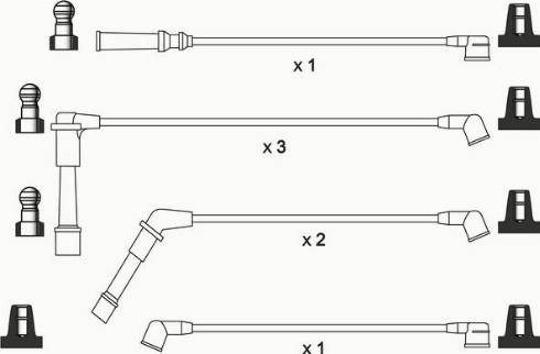 WAI ISL446 - Комплект проводов зажигания autosila-amz.com