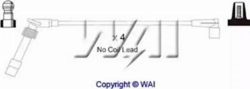 WAI ISL462 - Комплект проводов зажигания autosila-amz.com