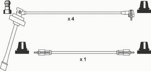 WAI ISL502 - Комплект проводов зажигания autosila-amz.com