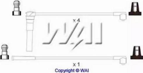 WAI ISL277 - Комплект проводов зажигания autosila-amz.com