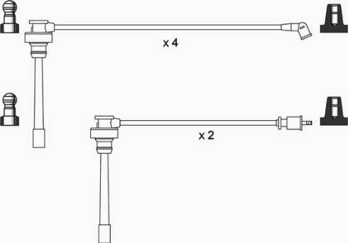 WAI ISL756 - Комплект проводов зажигания autosila-amz.com