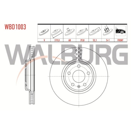 Walburg WBD1003 - Тормозной диск autosila-amz.com