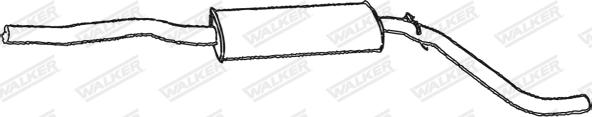 Walker 17081 - Средний глушитель выхлопных газов autosila-amz.com