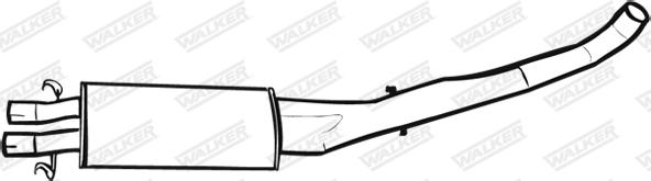 Walker 17877 - Средний глушитель выхлопных газов autosila-amz.com
