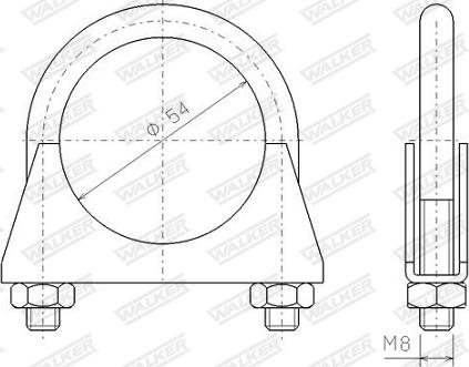 Walker 82310 - ХОМУТ ГЛУШИТЕЛЯ autosila-amz.com