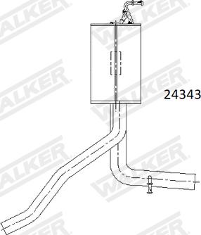 Walker 24343 - Глушитель выхлопных газов, конечный autosila-amz.com