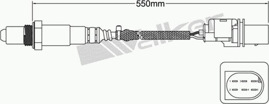 Walker 250-25043 - Лямбда-зонд, датчик кислорода autosila-amz.com