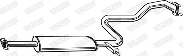 Walker 23493 - Средний глушитель выхлопных газов autosila-amz.com