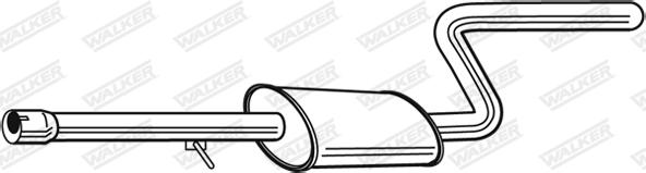 Walker 23481 - Средний глушитель выхлопных газов autosila-amz.com