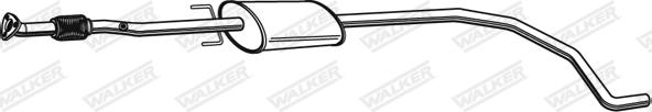 Walker 23382 - Средний глушитель выхлопных газов autosila-amz.com