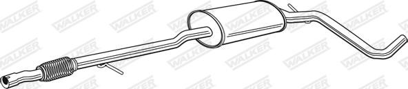 Walker 22694 - Средний глушитель выхлопных газов autosila-amz.com