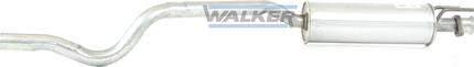 Walker 70337 - Глушитель средняя часть ! L1450, 65, без навесных частей \OPEL ASTRA F 1.4 autosila-amz.com