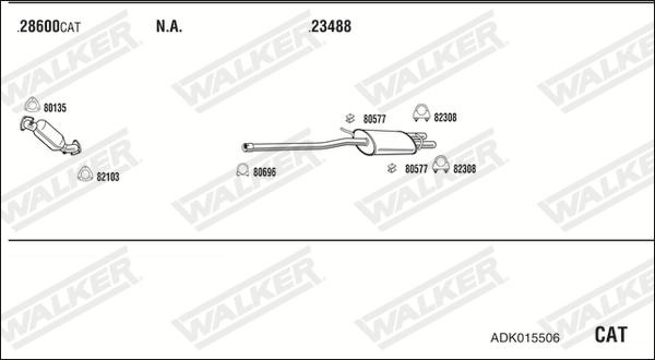 Walker ADK015506 - Система выпуска ОГ autosila-amz.com