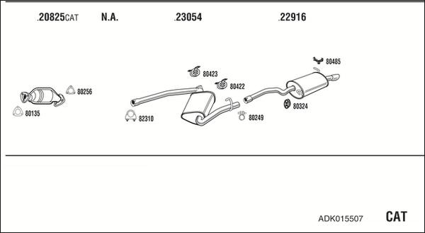 Walker ADK015507 - Система выпуска ОГ autosila-amz.com