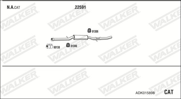 Walker ADK015898 - Система выпуска ОГ autosila-amz.com