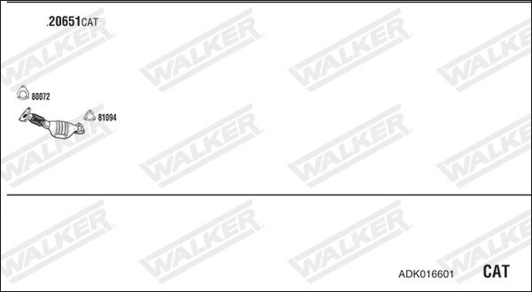 Walker ADK016601 - Система выпуска ОГ autosila-amz.com