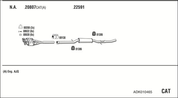 Walker ADK010465 - Система выпуска ОГ autosila-amz.com