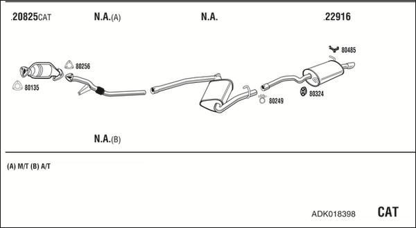 Walker ADK018398 - Система выпуска ОГ autosila-amz.com