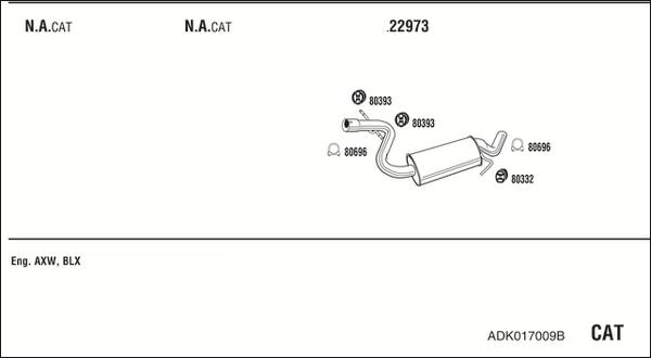 Walker ADK017009B - Система выпуска ОГ autosila-amz.com