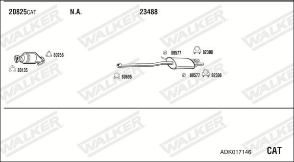 Walker ADK017146 - Система выпуска ОГ autosila-amz.com