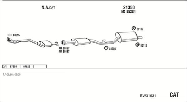 Walker BW31631 - Система выпуска ОГ autosila-amz.com