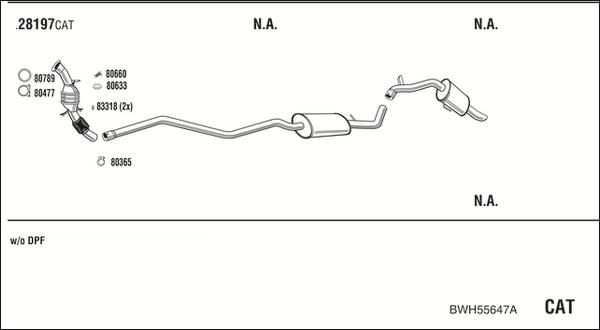 Walker BWH55647A - Система выпуска ОГ autosila-amz.com