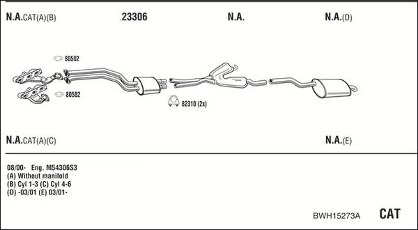 Walker BWH15273A - Система выпуска ОГ autosila-amz.com