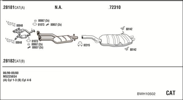 Walker BWH10502 - Система выпуска ОГ autosila-amz.com