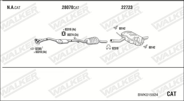 Walker BWK015924 - Система выпуска ОГ autosila-amz.com