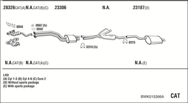 Walker BWK015266A - Система выпуска ОГ autosila-amz.com