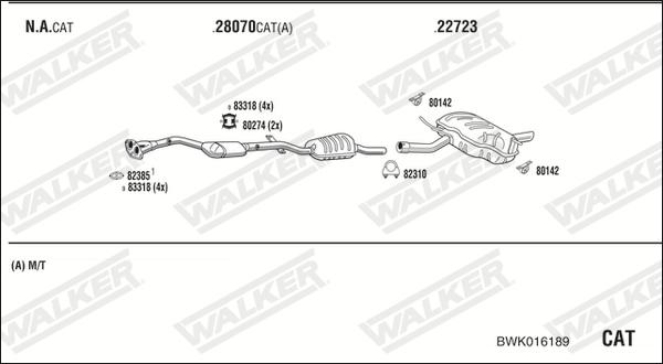Walker BWK016189 - Система выпуска ОГ autosila-amz.com