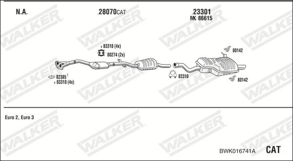 Walker BWK016741A - Система выпуска ОГ autosila-amz.com