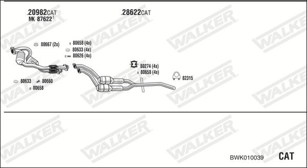 Walker BWK010039 - Система выпуска ОГ autosila-amz.com