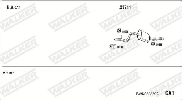 Walker BWK033389A - Система выпуска ОГ autosila-amz.com