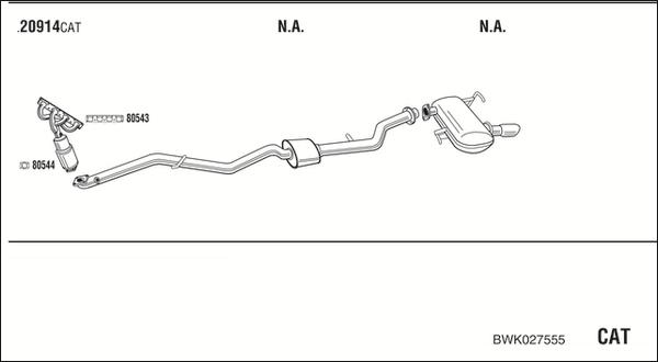 Walker BWK027555 - Система выпуска ОГ autosila-amz.com