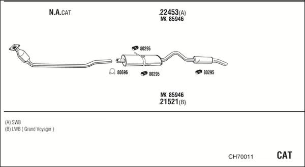 Walker CH70011 - Система выпуска ОГ autosila-amz.com