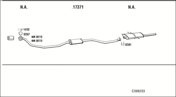 Walker CI98233 - Система выпуска ОГ autosila-amz.com