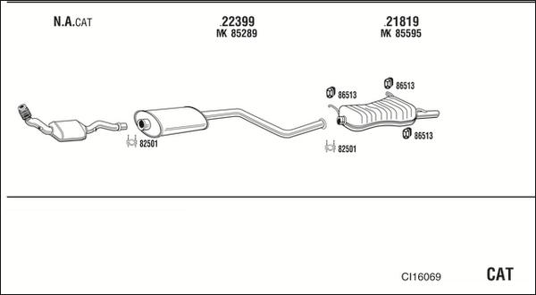 Walker CI16069 - Система выпуска ОГ autosila-amz.com