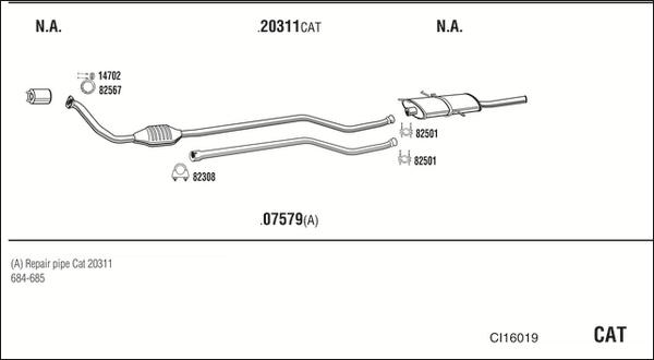 Walker CI16019 - Система выпуска ОГ autosila-amz.com