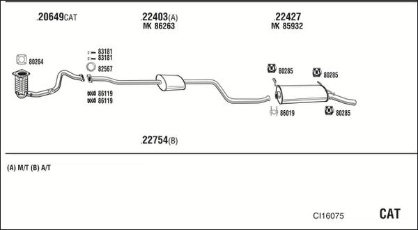 Walker CI16075 - Система выпуска ОГ autosila-amz.com