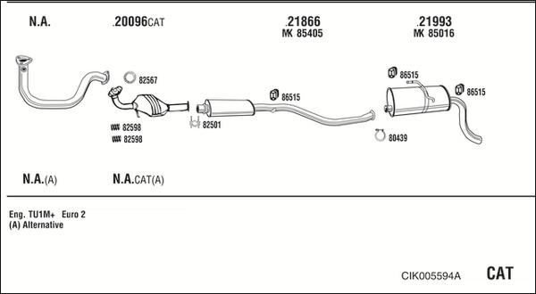 Walker CIK005594A - Система выпуска ОГ autosila-amz.com