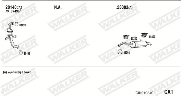 Walker CIK019340 - Система выпуска ОГ autosila-amz.com