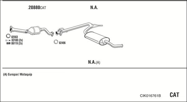 Walker CIK016761B - Система выпуска ОГ autosila-amz.com