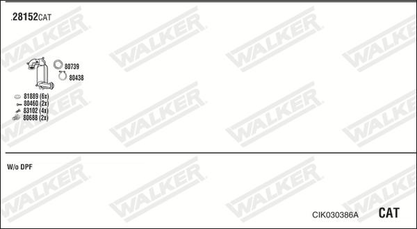 Walker CIK030386A - Система выпуска ОГ autosila-amz.com
