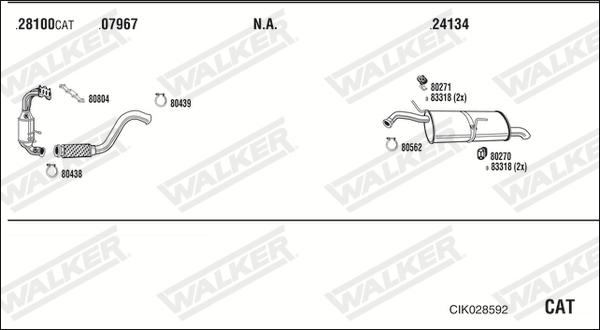 Walker CIK028592 - Система выпуска ОГ autosila-amz.com