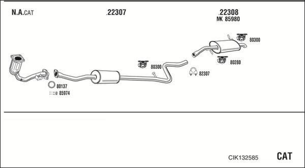 Walker CIK132585 - Система выпуска ОГ autosila-amz.com