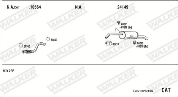 Walker CIK132690A - Система выпуска ОГ autosila-amz.com