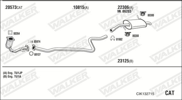 Walker CIK132715 - Система выпуска ОГ autosila-amz.com